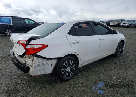 2016 Toyota Corolla L z USA, uszkodzony, nr VIN 5YFBURHE9GP387293